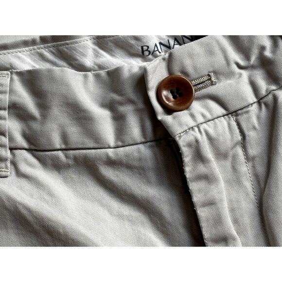 Banana Republic Straight Fit Chino Pants Men’s 32x30 Gray 100% Cotton -2 FLAW - Picture 13 of 16